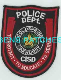 TEXAS,COLD SPRING INDEPENDENT SCHOOL DISTRICT POLICE 1